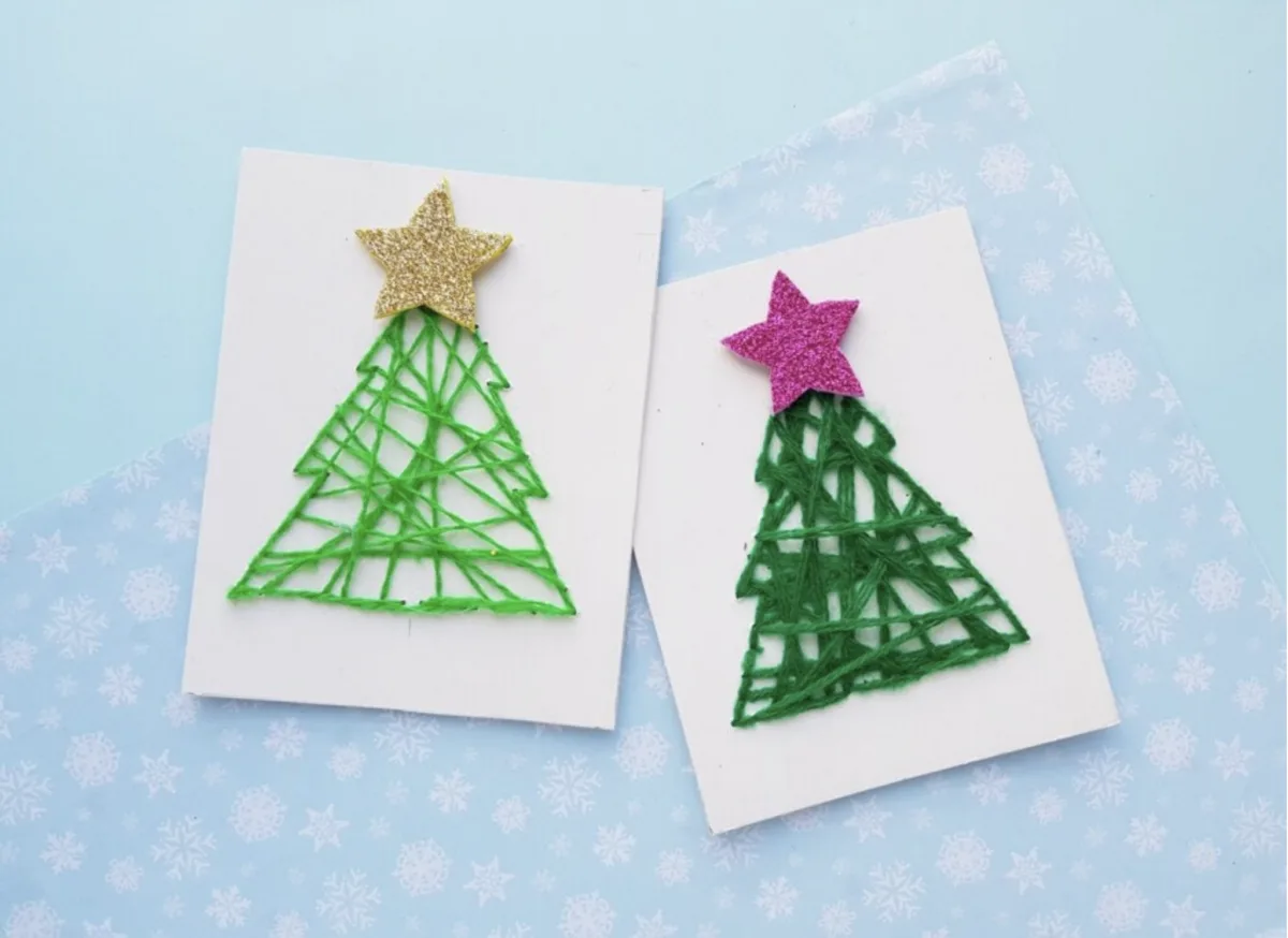 free christmas string art patterns: snowflake and christmas tree